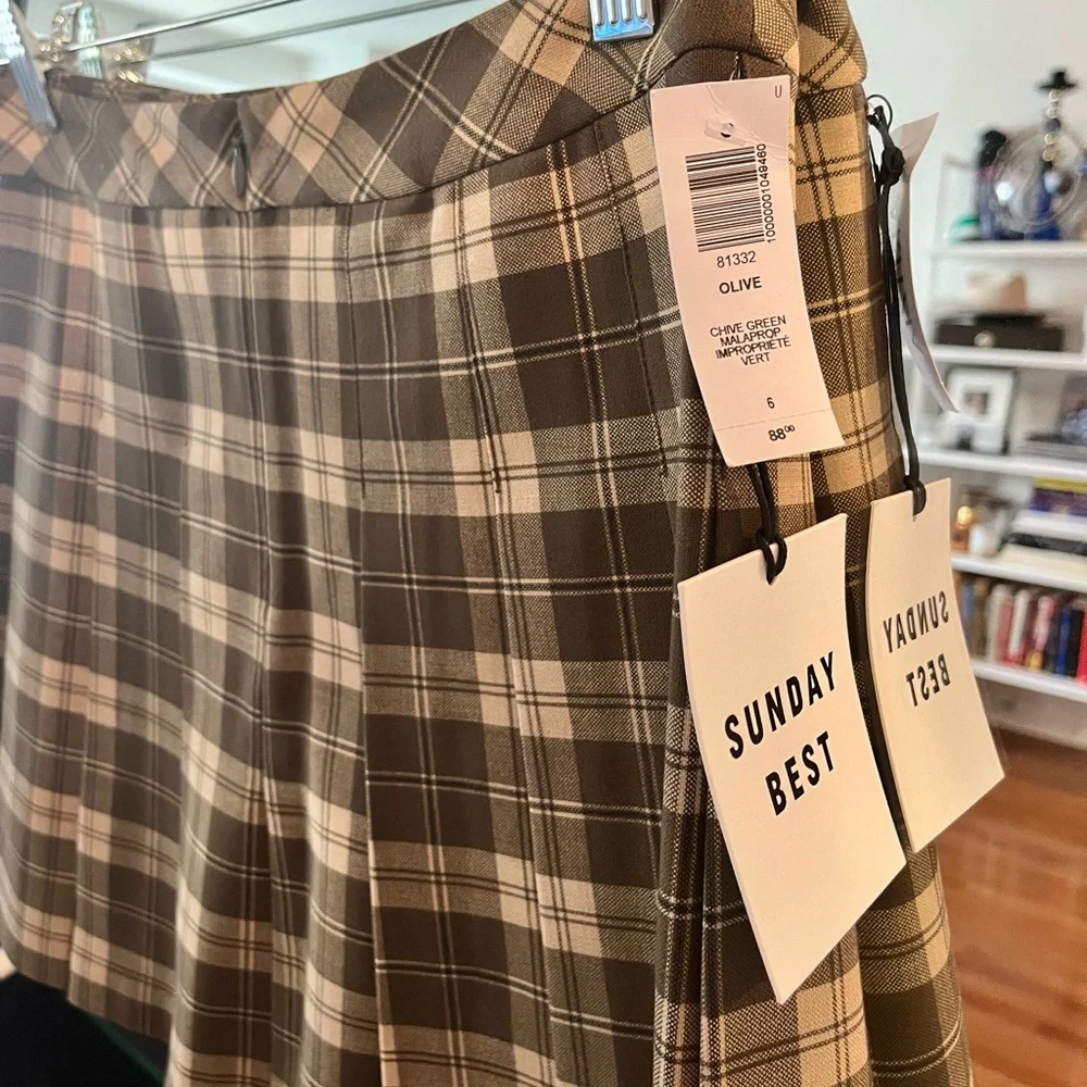 Aritzia Sunday Best Pleated Mini Skirt - Picture 3 of 3